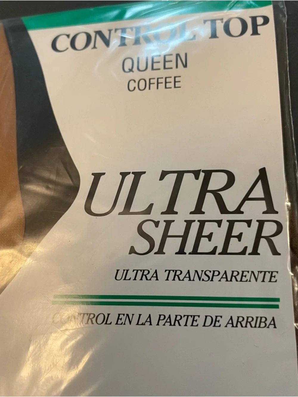 On the go Ultra Sheer Control Top Coffee ultra transparent queen